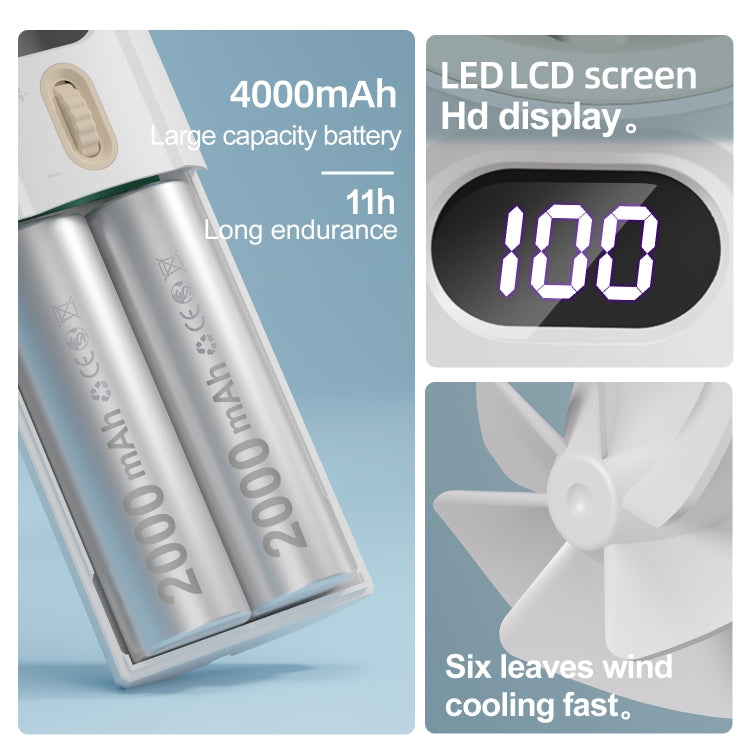 FC1 100 Wind Speed Levels Summer Cooler Desktop Fan Turbine Handheld Fan(Black) - Electric Fans by PMC TechLife | Online Shopping South Africa | PMC TechLife | Buy Now Pay Later Mobicred