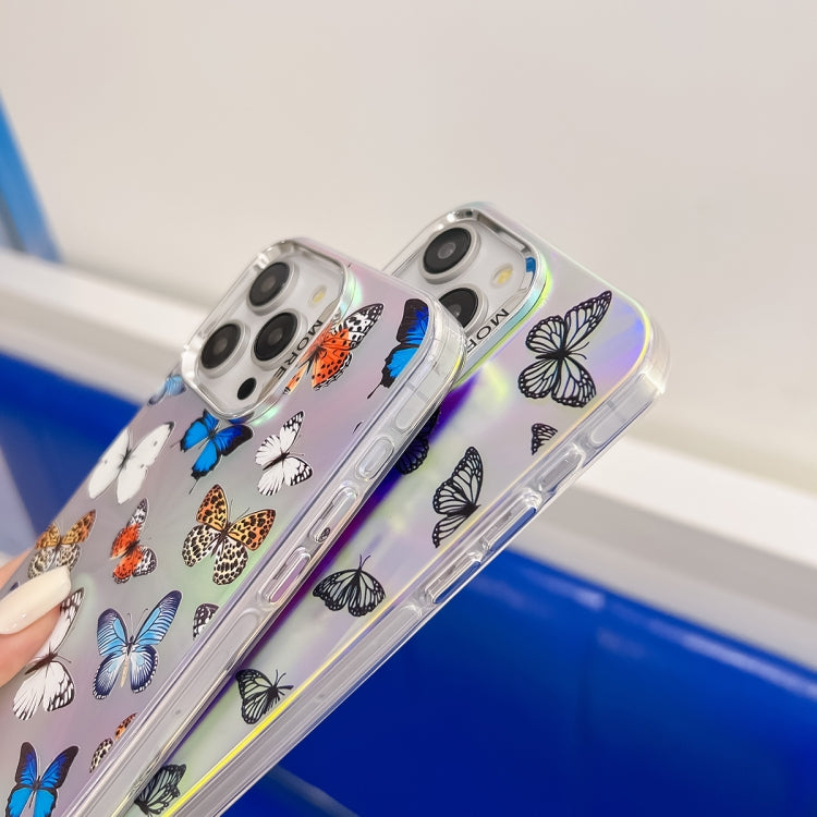 For iPhone 16 Pro Electroplating Laser Butterfly Phone Case(Color Butterflies AB1) - iPhone 16 Pro Cases by PMC TechLife | Online Shopping South Africa | PMC TechLife | Buy Now Pay Later Mobicred