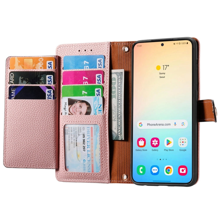 For Samsung Galaxy S25+ 5G Love Zipper Lanyard Leather Phone Case(Pink) - Galaxy S25+ 5G Cases by PMC TechLife | Online Shopping South Africa | PMC TechLife | Buy Now Pay Later Mobicred