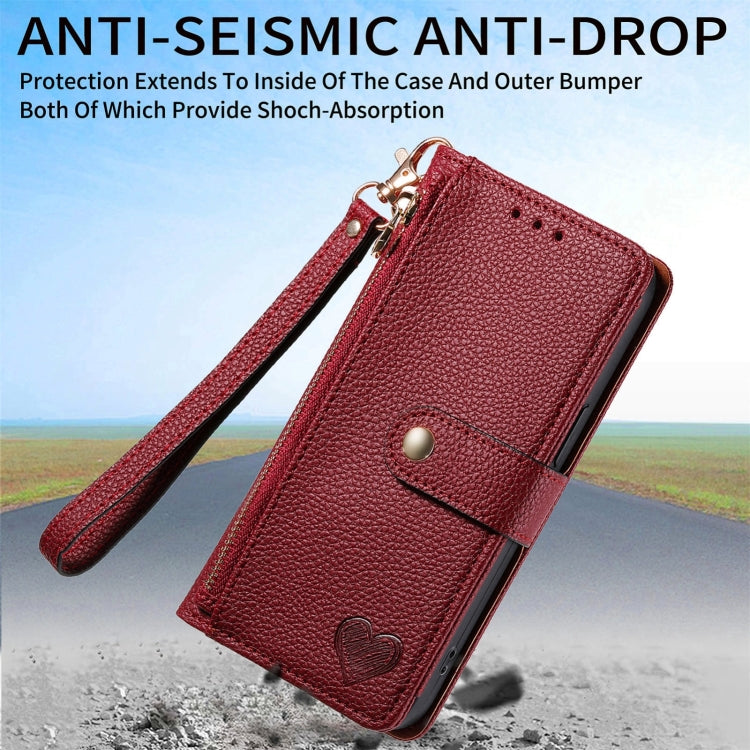 For Samsung Galaxy S25+ 5G Love Zipper Lanyard Leather Phone Case(Black) - Galaxy S25+ 5G Cases by PMC TechLife | Online Shopping South Africa | PMC TechLife | Buy Now Pay Later Mobicred
