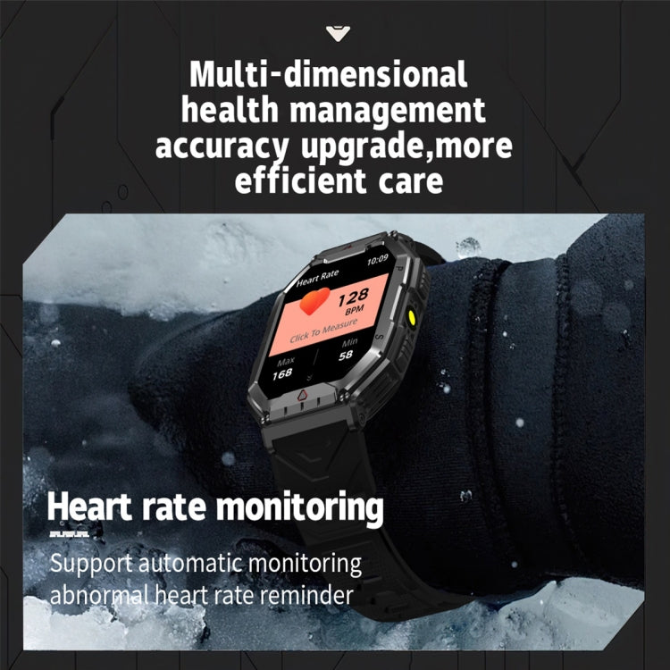 KR82 2.1 inch Color Screen Smart Watch, Support Bluetooth Call / Health Monitoring(Black) - Smart Wristbands by PMC TechLife | Online Shopping South Africa | PMC TechLife | Buy Now Pay Later Mobicred