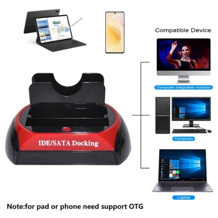 575D USB Hard Disk Holder Laptop Mobile Hard Disk Box 2.5 / 3.5inch SATA IDE HDD Base, Plug:EU Plug - free shipping - PMC Jewellery - Order now!