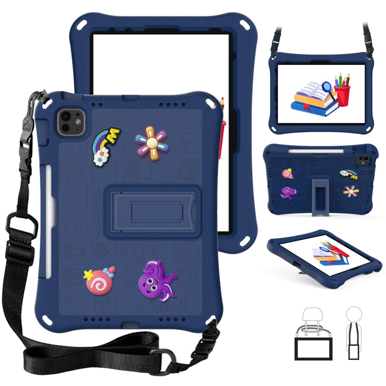 For iPad Pro 11 2024 Hi Baby EVA Full Body Tablet Case with Strap(Navy Blue) - iPad Pro 11 2024 Cases by PMC TechLife | Online Shopping South Africa | PMC TechLife | Buy Now Pay Later Mobicred