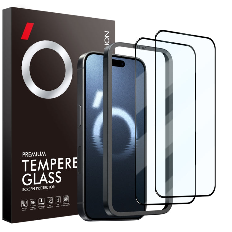 For iPhone 16 Pro Max NORTHJO 2pcs A++ Tempered Glass Film with Installation Frame - iPhone 16 Pro Max Tempered Glass by NORTHJO | Online Shopping South Africa | PMC TechLife | Buy Now Pay Later Mobicred