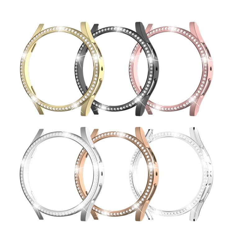 For Samsung Galaxy Watch 7 40mm Single Diamond Hollow PC Watch Protective Case(Gold) - Watch Cases by PMC TechLife | Online Shopping South Africa | PMC TechLife | Buy Now Pay Later Mobicred