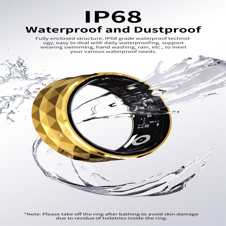 R12M SIZE 18 Smart Ring, Support Health Monitoring / Multiple Exercise Modes(Gold) - free shipping - PMC TechLife - Order now!