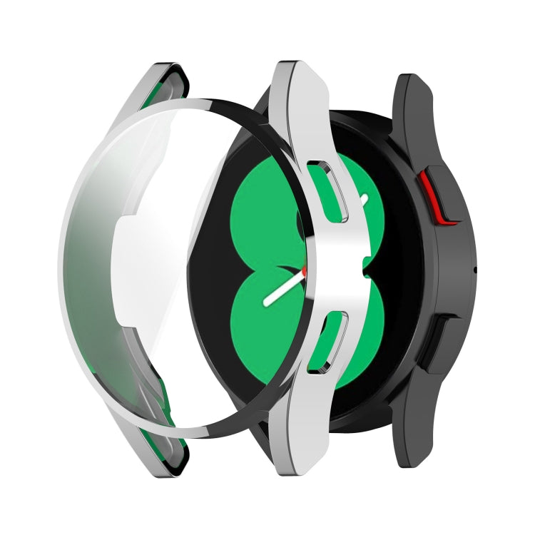 For Samsung Galaxy Watch FE 40mm Full Coverage TPU Electroplated Watch Protective Case(Sliver) - Watch Cases by PMC TechLife | Online Shopping South Africa | PMC TechLife | Buy Now Pay Later Mobicred