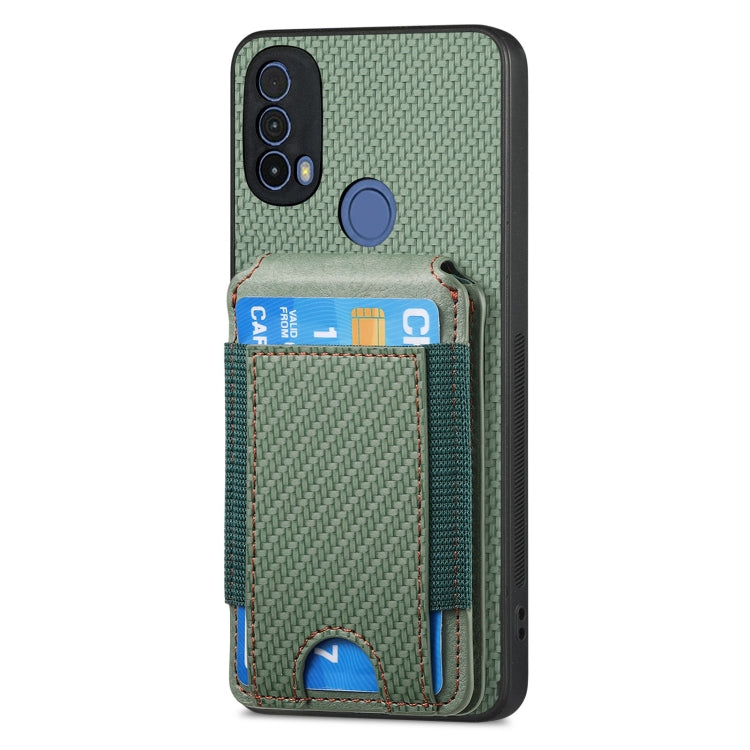 For Motorola Moto G Stylus 5G 2024 Carbon Fiber Vertical Flip Wallet Stand Phone Case(Green) - Motorola Cases by PMC TechLife | Online Shopping South Africa | PMC TechLife | Buy Now Pay Later Mobicred