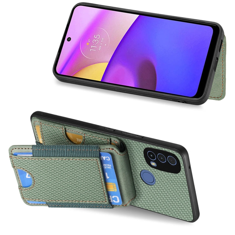 For Motorola Moto G Stylus 5G 2024 Carbon Fiber Vertical Flip Wallet Stand Phone Case(Green) - Motorola Cases by PMC TechLife | Online Shopping South Africa | PMC TechLife | Buy Now Pay Later Mobicred