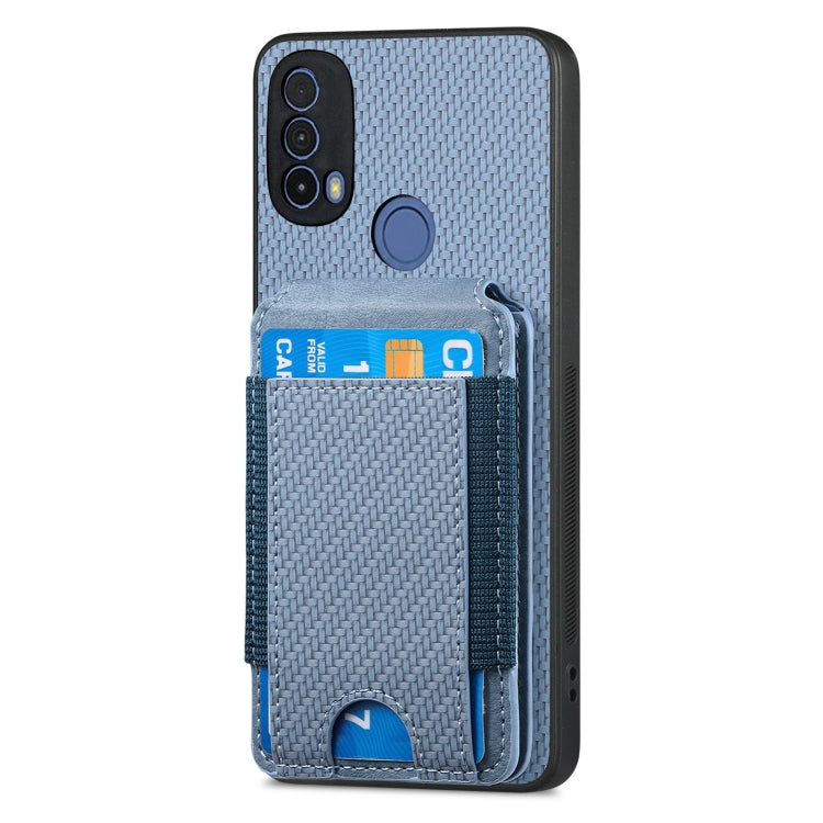 For Motorola Moto G Power 2024 5G Carbon Fiber Vertical Flip Wallet Stand Phone Case(Blue) - Motorola Cases by PMC TechLife | Online Shopping South Africa | PMC TechLife | Buy Now Pay Later Mobicred