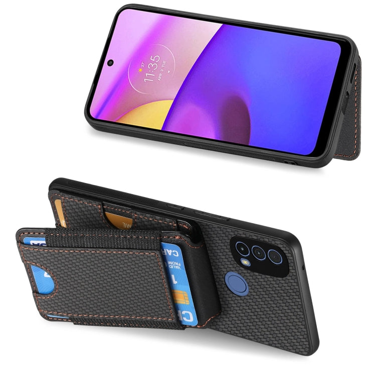 For Motorola Moto G Power 2024 5G Carbon Fiber Vertical Flip Wallet Stand Phone Case(Black) - Motorola Cases by PMC TechLife | Online Shopping South Africa | PMC TechLife | Buy Now Pay Later Mobicred