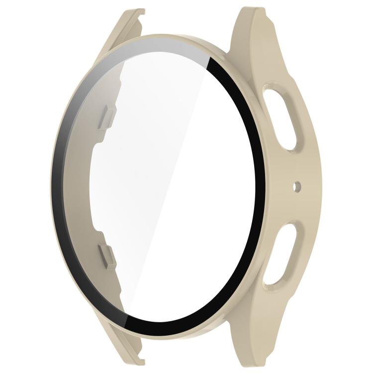 For Samsung Galaxy Watch 7 44mm Tempered Film Integrated Waterproof PC Watch Protective Cover(Ivory) - free shipping - PMC TechLife - Order now!