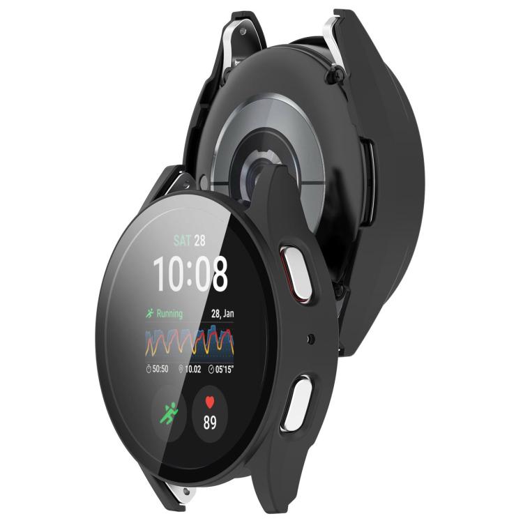 For Samsung Galaxy Watch 7 40mm PC+Tempered Film Integrated Waterproof Watch Protective Case(Matte Black) - Watch Cases by PMC TechLife | Online Shopping South Africa | PMC TechLife | Buy Now Pay Later Mobicred
