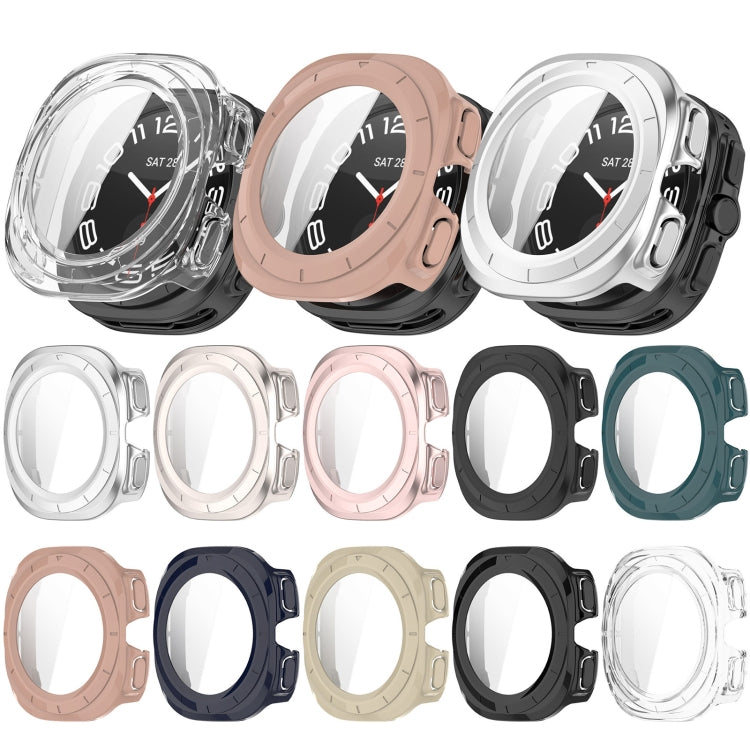 For Samsung Galaxy Watch 7 44mm Tempered Film Integrated Waterproof PC Watch Protective Cover(Ivory) - free shipping - PMC TechLife - Order now!