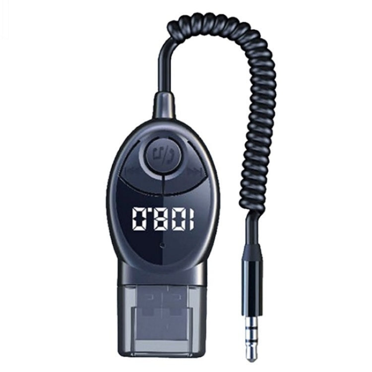 W8 With Telescopic Cable Car Audio Adapter Bluetooth Receiver FM Transmitter - Bluetooth Car Kits by PMC TechLife | Online Shopping South Africa | PMC TechLife | Buy Now Pay Later Mobicred