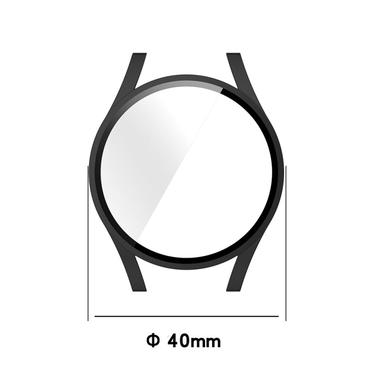 For Samsung Galaxy Watch FE 40mm PC + Tempered Glass Film Integrated Watch Protective Case(Transparent) - Watch Cases by PMC TechLife | Online Shopping South Africa | PMC TechLife | Buy Now Pay Later Mobicred