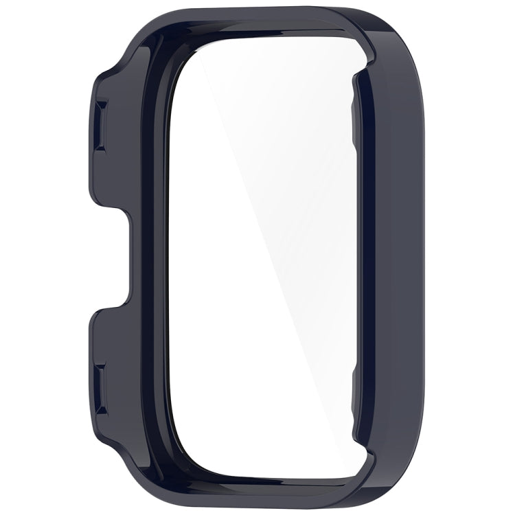 For Amazfit bip5 Unity PC + Tempered Glass Film Integrated Watch Protective Case(Ink Blue) - Watch Cases by PMC TechLife | Online Shopping South Africa | PMC TechLife | Buy Now Pay Later Mobicred