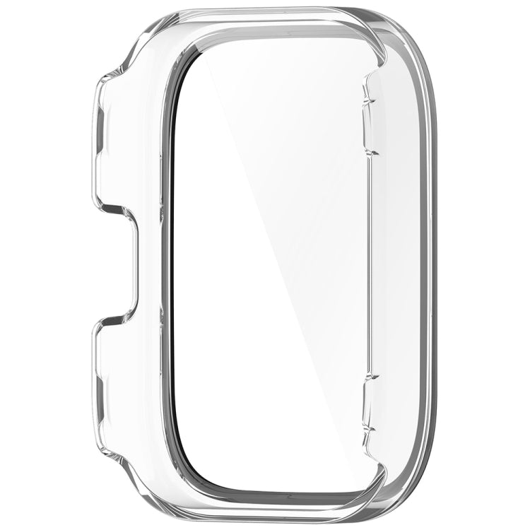 For Amazfit bip5 Unity PC + Tempered Glass Film Integrated Watch Protective Case(Transparent White) - Watch Cases by PMC TechLife | Online Shopping South Africa | PMC TechLife | Buy Now Pay Later Mobicred