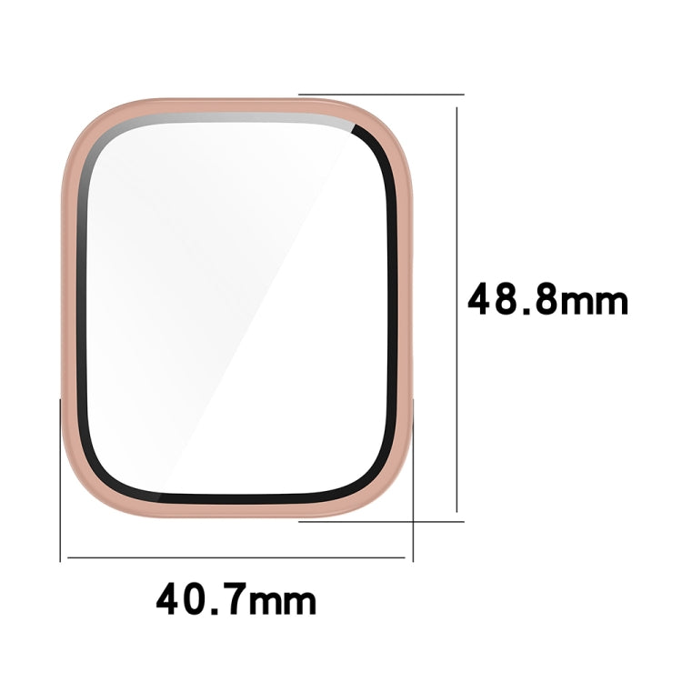 For Amazfit bip5 Unity PC + Tempered Glass Film Integrated Watch Protective Case(Transparent White) - Watch Cases by PMC TechLife | Online Shopping South Africa | PMC TechLife | Buy Now Pay Later Mobicred