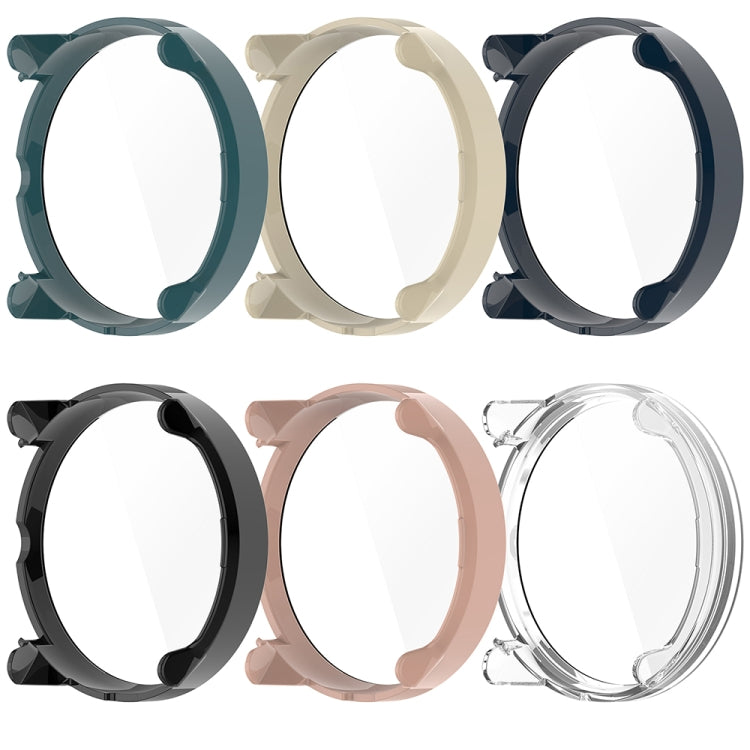 For Suunto Race PC + Tempered Glass Film Integrated Watch Protective Case(Transparent White) - Watch Case by PMC TechLife | Online Shopping South Africa | PMC TechLife | Buy Now Pay Later Mobicred
