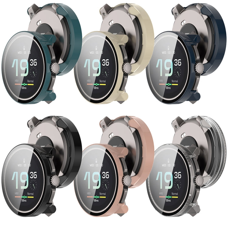 For Suunto Race PC + Tempered Glass Film Integrated Watch Protective Case(Ivory White) - Watch Case by PMC TechLife | Online Shopping South Africa | PMC TechLife | Buy Now Pay Later Mobicred