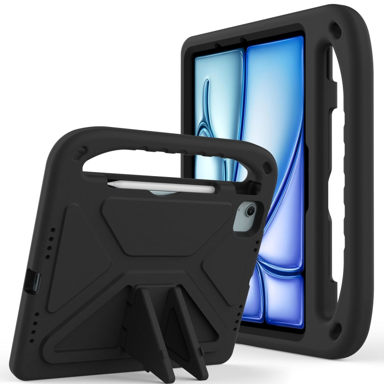 For iPad Air 11 / Pro 11 2024 Handle EVA Shockproof Tablet Case with Holder(Black) - iPad Air 11 2024 Cases by PMC TechLife | Online Shopping South Africa | PMC TechLife | Buy Now Pay Later Mobicred