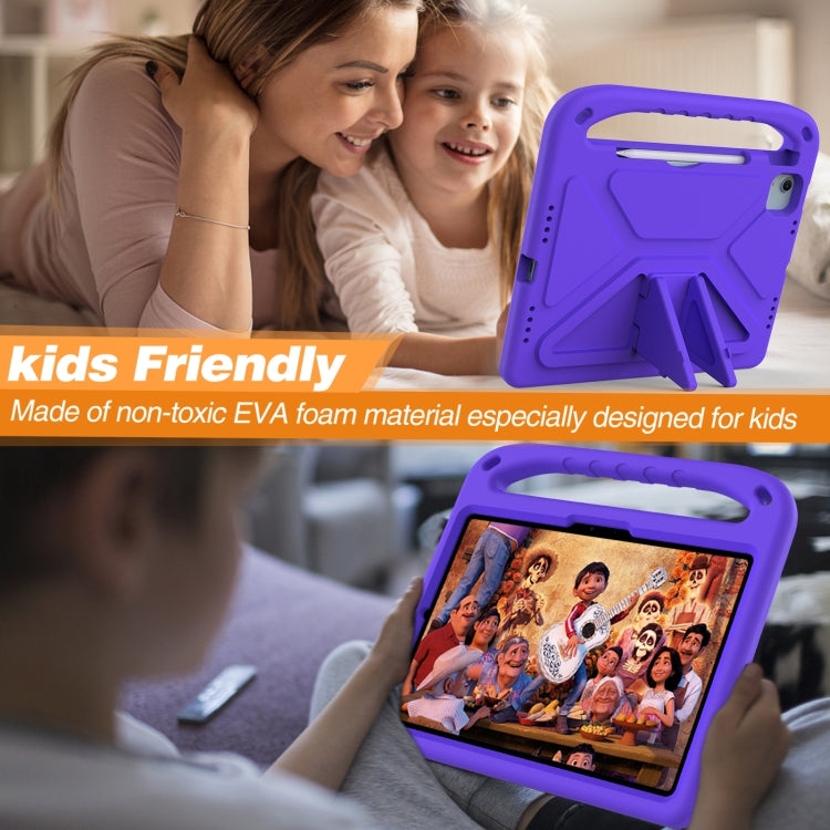 For iPad Air 11 2025 / 2024 / Pro 11 2024 Handle EVA Shockproof Tablet Case with Holder(Purple) - free shipping - PMC TechLife - Order now!