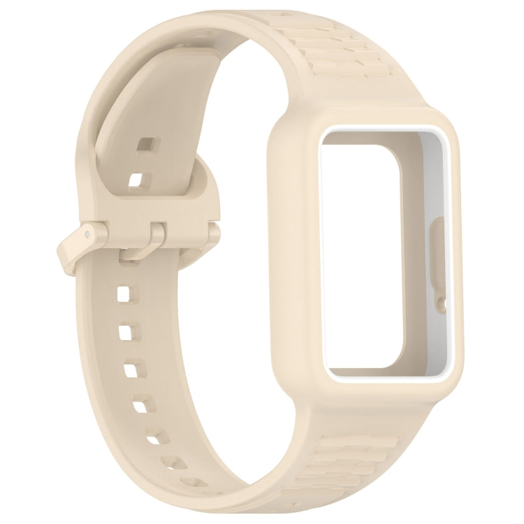 For Samsung Galaxy Fit3 Two Color Frame Integrated Silicone Watch Band(Dream White) - free shipping - PMc TechLife - Order now!