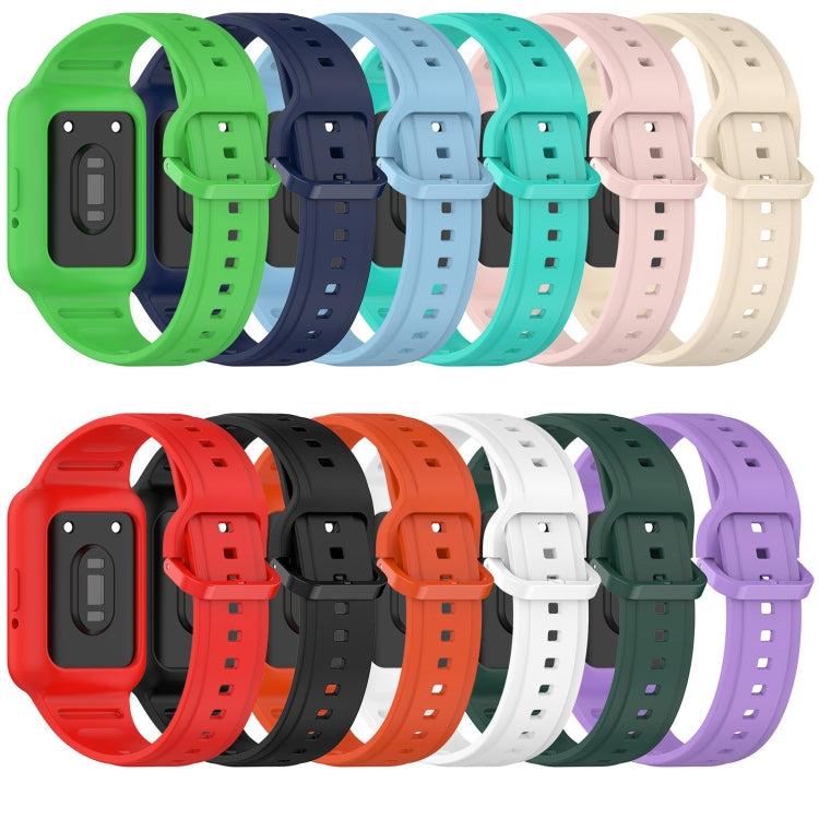 For Samsung Galaxy Fit3 Two Color Frame Integrated Silicone Watch Band(Cyan) - free shipping - PMc TechLife - Order now!