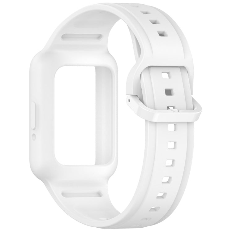 For  Huawei Band 9 NFC Two Color Frame Integrated Silicone Watch Band(White) - Watch Bands by PMc TechLife | Online Shopping South Africa | PMc TechLife | Buy Now Pay Later Mobicred