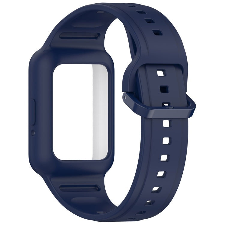 For  Huawei Band 8 NFC Two Color Frame Integrated Silicone Watch Band(Midnight Blue) - free shipping - PMc TechLife - Order now!
