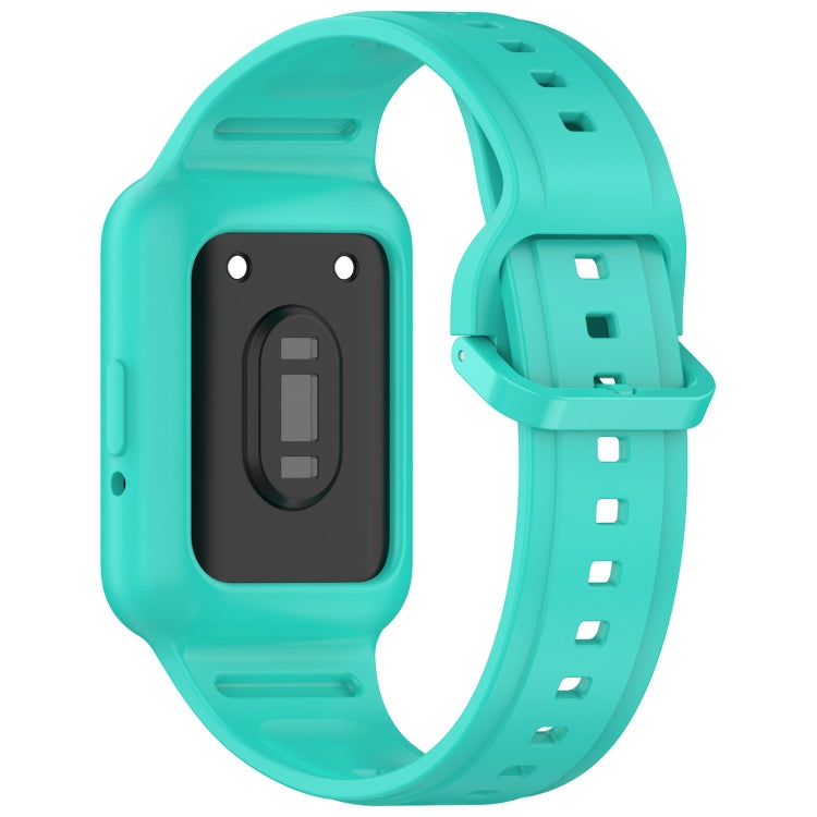 For  Huawei Band 8 NFC Two Color Frame Integrated Silicone Watch Band(Cyan) - Watch Bands by PMc TechLife | Online Shopping South Africa | PMc TechLife | Buy Now Pay Later Mobicred