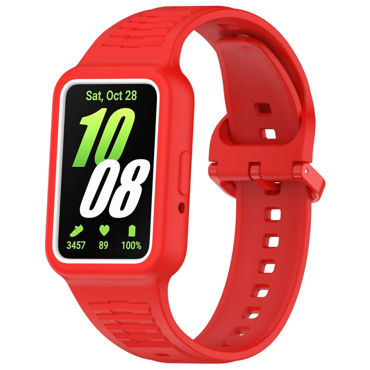 For  Huawei Band 8 NFC Two Color Frame Integrated Silicone Watch Band(Red) - free shipping - PMc TechLife - Order now!