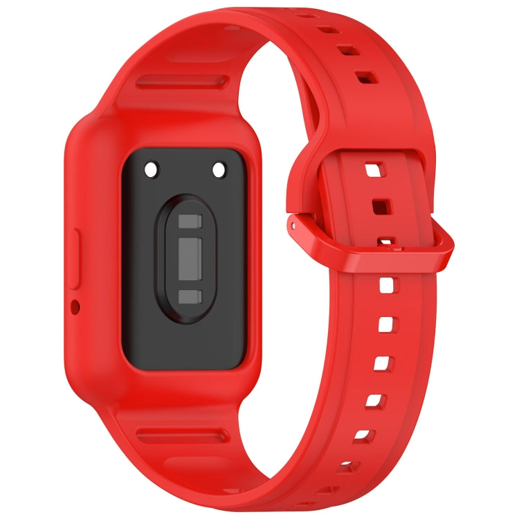 For  Huawei Band 8 NFC Two Color Frame Integrated Silicone Watch Band(Red) - free shipping - PMc TechLife - Order now!