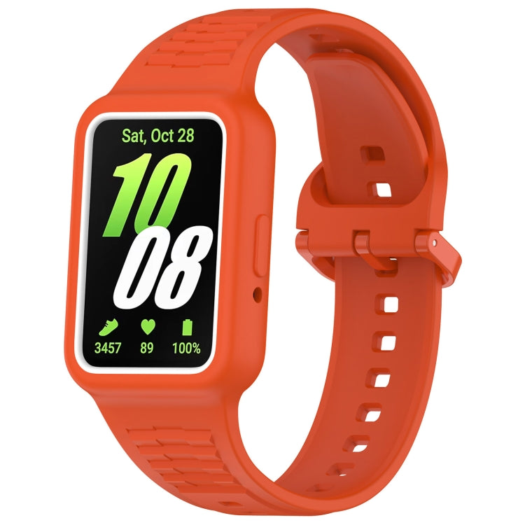 For  Huawei Band 8 NFC Two Color Frame Integrated Silicone Watch Band(Orange) - free shipping - PMc TechLife - Order now!