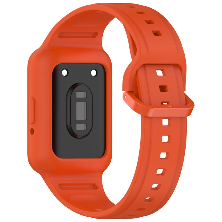 For  Huawei Band 8 NFC Two Color Frame Integrated Silicone Watch Band(Orange) - free shipping - PMc TechLife - Order now!