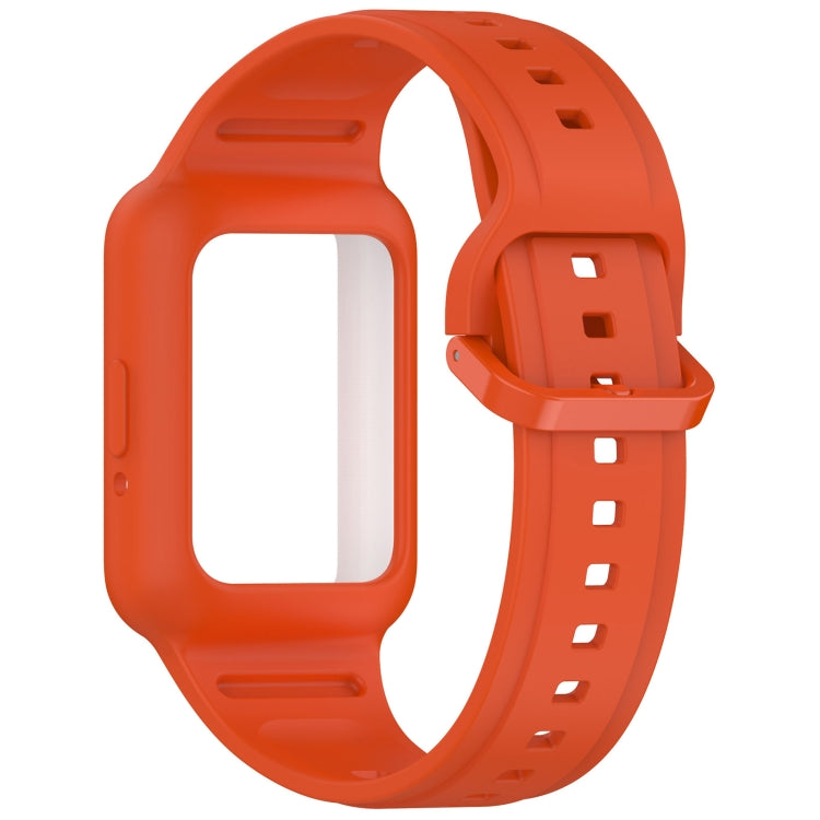 For  Huawei Band 8 NFC Two Color Frame Integrated Silicone Watch Band(Orange) - free shipping - PMc TechLife - Order now!