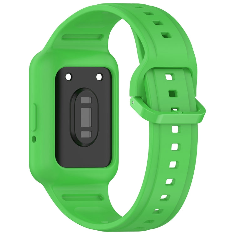 For  Huawei Band 8 Two Color Frame Integrated Silicone Watch Band(Fluorescent Green) - free shipping - PMc TechLife - Order now!
