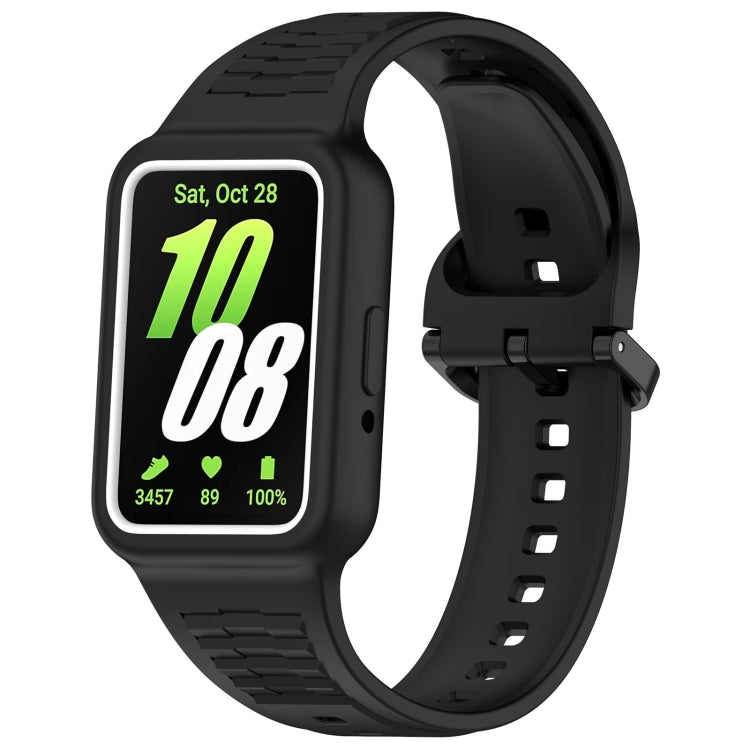 For  Huawei Band 8 Two Color Frame Integrated Silicone Watch Band(Black) - Watch Bands by PMc TechLife | Online Shopping South Africa | PMc TechLife | Buy Now Pay Later Mobicred