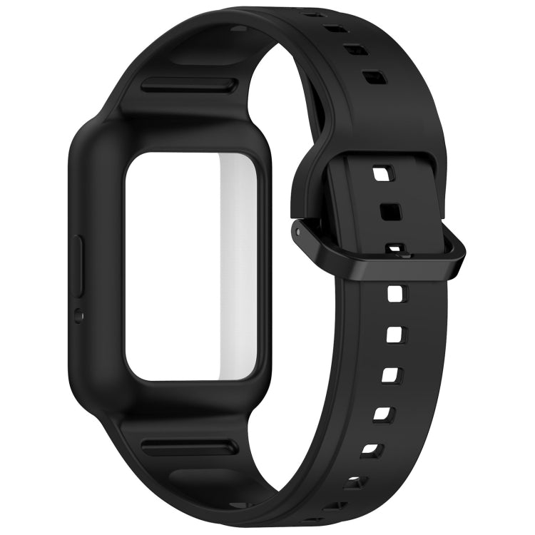 For  Huawei Band 8 Two Color Frame Integrated Silicone Watch Band(Black) - Watch Bands by PMc TechLife | Online Shopping South Africa | PMc TechLife | Buy Now Pay Later Mobicred