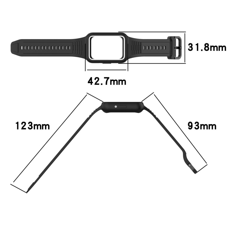 For  Huawei Band 8 NFC Two Color Frame Integrated Silicone Watch Band(White) - free shipping - PMc TechLife - Order now!