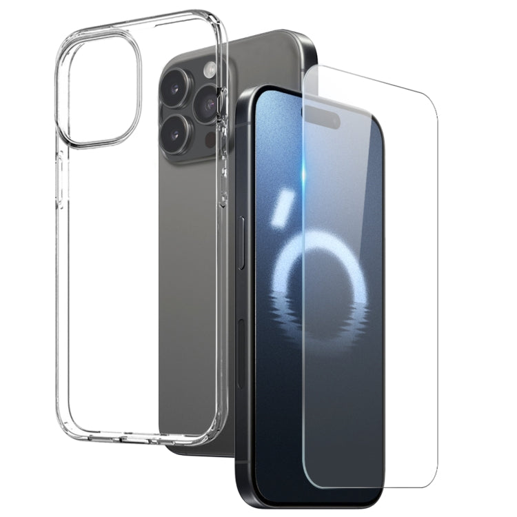 For iPhone 16 Pro NORTHJO 2 in 1 TPU Phone Case Screen Protector Tempered Glass Film(Clear) - iPhone 16 Pro Cases by NORTHJO | Online Shopping South Africa | PMC TechLife | Buy Now Pay Later Mobicred