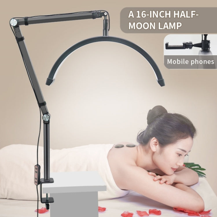 HD-M3X Pro 16 inch Adjustable Brightness Beauty Light Half Moon Light Eyelash Tech Lamp, Plug:US Plug(Black) - Selfie Light by PMC TechLife | Online Shopping South Africa | PMC TechLife | Buy Now Pay Later Mobicred