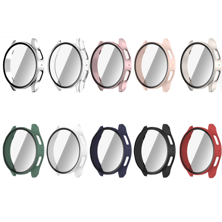 For Samsun Galaxy Watch 7 40mm PC + Tempered Film Integrated Watch Protective Case(Black) - Watch Cases by PMC TechLife | Online Shopping South Africa | PMC TechLife | Buy Now Pay Later Mobicred