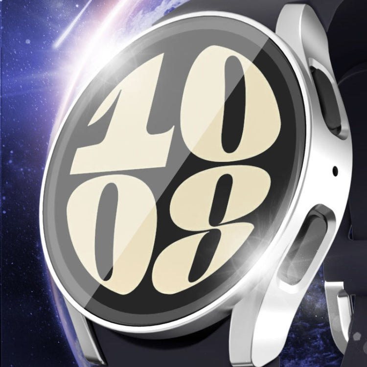 For Samsun Galaxy Watch 7 44mm PC + Tempered Film Integrated Watch Protective Case(Transparent) - Watch Cases by PMC TechLife | Online Shopping South Africa | PMC TechLife | Buy Now Pay Later Mobicred