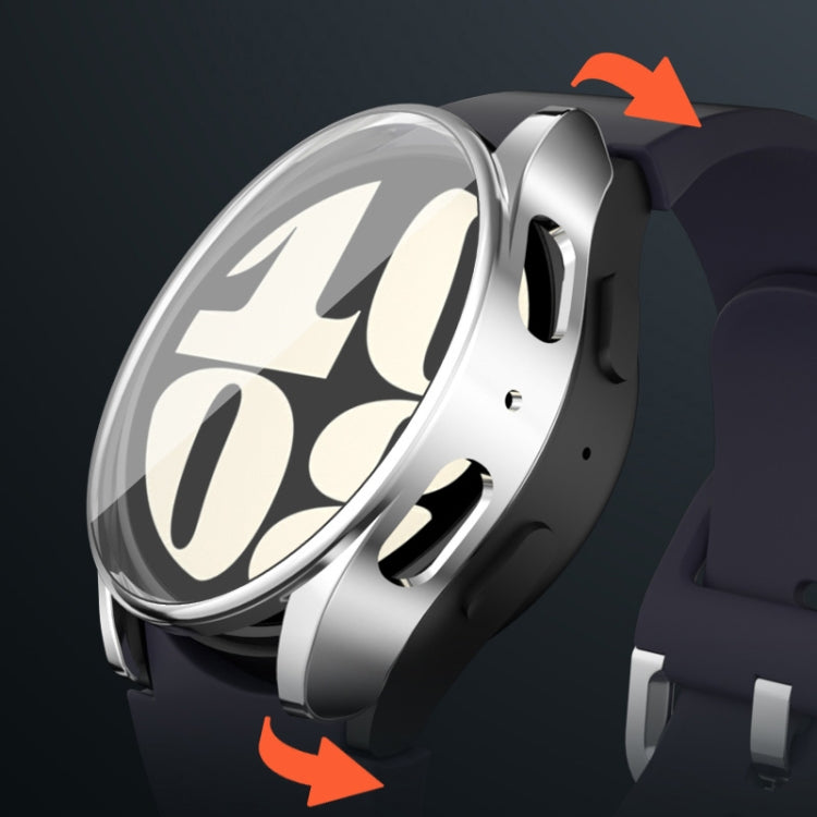 For Samsun Galaxy Watch 7 44mm Full Coverage TPU Electroplated Watch Protective Case(Transparent.) - Watch Cases by PMC TechLife | Online Shopping South Africa | PMC TechLife | Buy Now Pay Later Mobicred