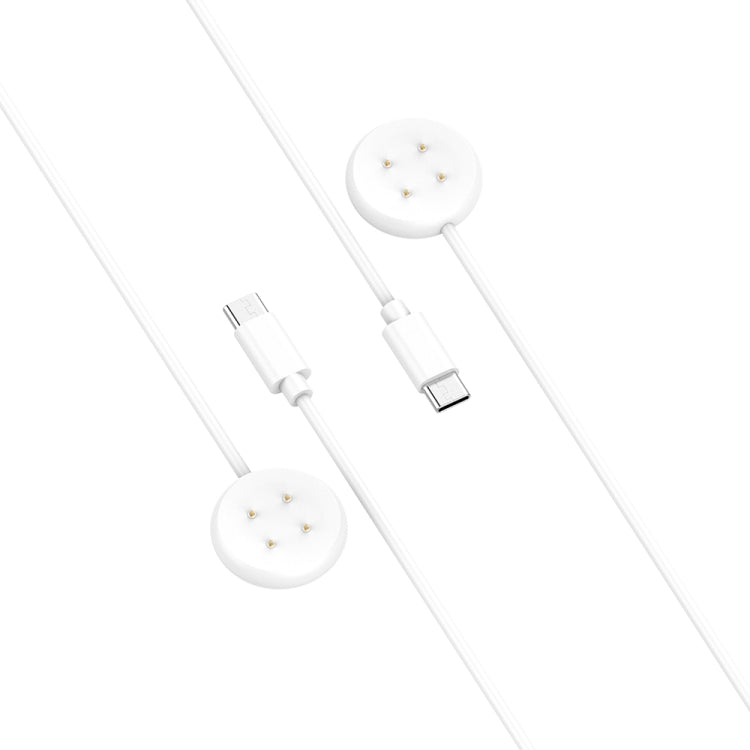 For Fitbit Ace LTE USB-C / Type-C Interface Smart Watch Magnetic Charging Cable(White) - Charger by PMC TechLife | Online Shopping South Africa | PMC TechLife | Buy Now Pay Later Mobicred