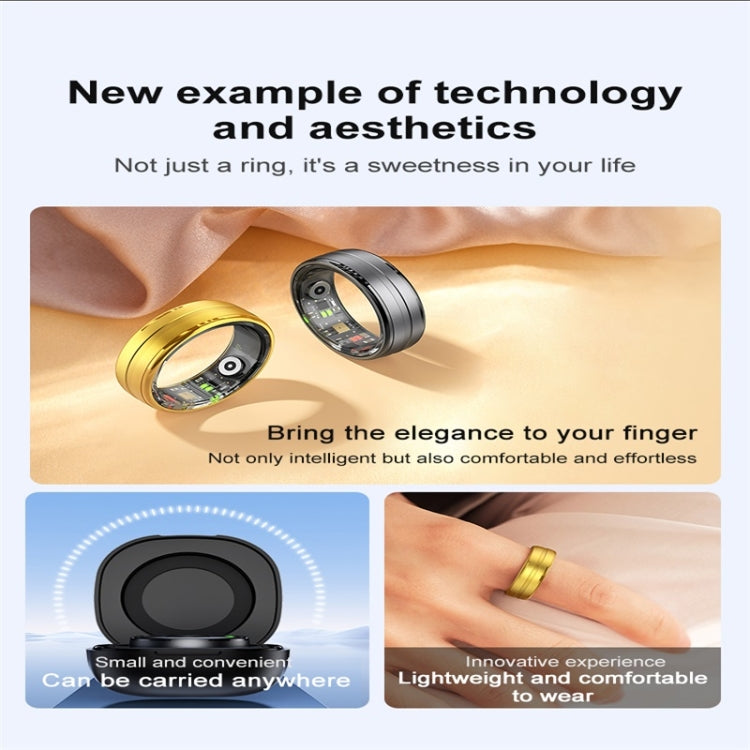 R06 SIZE 8 Smart Ring, Support Heart Rate / Blood Oxygen / Sleep Monitoring / Multiple Sports Modes(Gold) - Smart Rings / Smart Telephones by PMC TechLife | Online Shopping South Africa | PMC TechLife | Buy Now Pay Later Mobicred