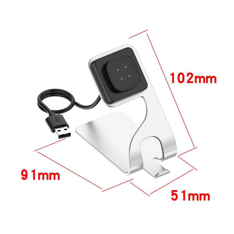 For  Fitbit Ace LTE Aluminum Alloy Metal Bracket Watch Charger, Length: 1.5m(Silver) - free shipping - PMC TechLife - Order now!