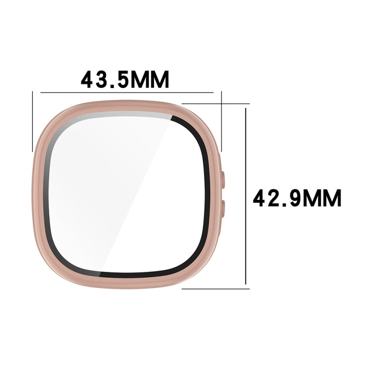 For Fitbit Ace LTE  PC + Tempered Glass Film Integrated Watch Protective Case(Pine Green) - Watch Cases by PMC TechLife | Online Shopping South Africa | PMC TechLife | Buy Now Pay Later Mobicred